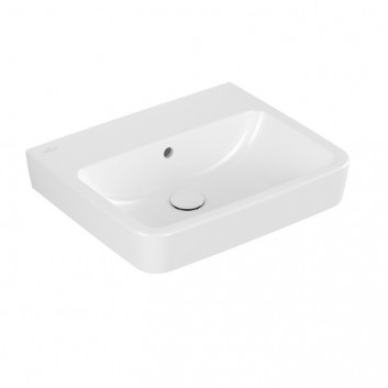 Umywalka nablatowa Villeroy & Boch O.novo, 55x46cm, z przelewem, otwór na baterię, Weiss Alpin