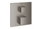 Bateria prysznicowa termostatyczna Grohe Grohtherm Cube, podtynkowa, dwa wyjścia wody, brushed hard graphite