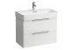 Szafka podumywalkowa Lufen Base, 735x390mm, dwie szuflady, dla umywalki 810285, zestaw organizerów, biały matowy