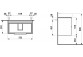 Szafka podumywalkowa Lufen Base, 735x390mm, dwie szuflady, dla umywalki 810285, zestaw organizerów, biały matowy