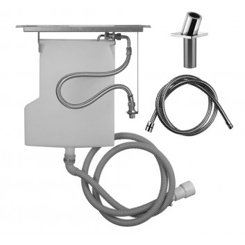 System odprowadzania słuchawki prysznicowej na brzeg wanny Gessi Rilievo, warm bronze brushed PVD
