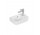 Mała umywalka wisząca Villeroy&Boch O.novo, 36x25cm, z przelewem, otwór na baterię po prawej stronie, Weiss Alpin