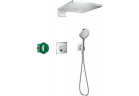 System prysznicowy Hansgrohe Raindance E 300 1jet ShowerSelect Square, podtynkowy, bateria termostatyczna, deszczownica 30x30cm, słuchawka 3-funkcyjna, chrom