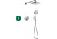 System prysznicowy Hansgrohe Raindance E 300 1jet ShowerSelect Square, podtynkowy, bateria termostatyczna, deszczownica 30x30cm, słuchawka 3-funkcyjna, chrom