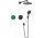 System prysznicowy Hansgrohe Raindance S 240 1jet ShowerSelect, podtynkowy, bateria termostatyczna, deszczownica 24cm, słuchawka 3-funkcyjna, czarny mat