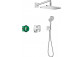 System prysznicowy Hansgrohe Raindance E 300 1jet ShowerSelect Square, podtynkowy, bateria termostatyczna, deszczownica 30x30cm, słuchawka 3-funkcyjna, chrom