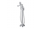 Bateria wannowa wolnostojąca Omnires Sacramento, 2 wyjścia wody, wylewka 230mm, zestaw natryskowy, chrom