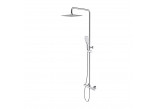 System prysznicowy Omnires Sacramento, natynkowy, 2 wyjścia wody, deszczownica 25x25cm, słuchawka 3-funkcyjna, chrom