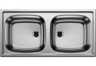 Zlewozmywak Blanco TOP EZ 8 x 4, 860x435mm, 2 komory, bez przelewu, stal szlachetna matowa