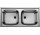 Zlewozmywak Blanco TOP EZ 8 x 4, 860x435mm, 2 komory, bez przelewu, stal szlachetna matowa