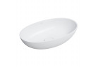 Umywalka nablatowa Omnires Shell M+, 60x35cm, bez przelewu, biały mat