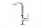 Bateria umywalkowa Kludi Pure&Style, stojąca, sterowanie boczne, wysokość 245mm, obracana wylewka, z zestawem odpływowym, chrom