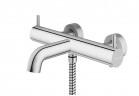 Termostatyczna bateria wannowa Kohlman Axel, natynkowa, wylewka 208mm, 2 wyjścia wody, chrom