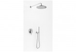 Zestaw prysznicowy Kohlman Axel, podtynkowy, 2 wyjścia wody, deszczownica 30cm, słuchawka 1-funkcyjna, chrom