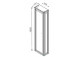 Szafka wysoka boczna Oristo Montebianco, 40cm, jedne drzwi, biały mat