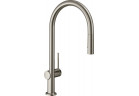 Bateria kuchenna Hansgrohe Talis M54, jednouchwytowa, wysokość 435mm, wyciągana wylewka, 2jet, sBox, stal szlachetna