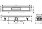Kompletny zestaw do montażu standardowego Hansgrohe uBox universal, 70 cm, do odpływu liniowego do wyłożenia płytkami