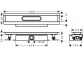 Kompletny zestaw do montażu standardowego Hansgrohe uBox universal, 60 cm, do odpływu liniowego do wyłożenia płytkami