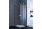 Drzwi suwane Huppe Xtensa Pure 4-kąt wejście narożnikowe 75,1-80x200 cm, mocowanie lewe, 2-częściowe, szkło przeźroczyste Anti-Plaque, profil srebrny