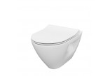 Set B291, miska wisząca WC Cersanit Mille, 51x36,5cm, CleanOn, z deską slim wolnoopadającą, biały