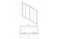 Parawan nawannowy Radaway Vesta DWD 170 cm z drzwiami przesuwnymi, szkło fabric, profil chrom- sanitbuy.pl