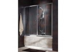 Parawan nawannowy Radaway Vesta DWD 140 cm z drzwiami przesuwnymi, szkło fabric, profil chrom