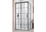 Drzwi kabiny prysznicowej Radaway Idea Black KDJ Factory, lewe, 100cm, przesuwne, szkło przejrzyste, profil czarny