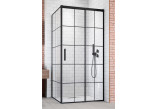 Drzwi kabiny prysznicowej Radaway Idea Black KDJ Factory, prawe, 100cm, przesuwne, szkło przejrzyste, profil czarny