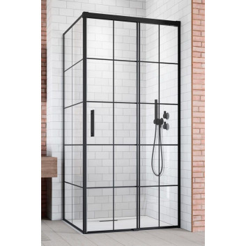 Drzwi kabiny prysznicowej Radaway Idea Gold KDJ, lewe, 100cm, przesuwne, szkło przejrzyste, profil złoty