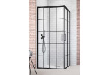 Kabina prysznicowa Radaway Idea Black KDD Factory 100, część prawa, 1000x2005mm, drzwi rozsuwane, profil czarny