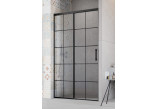 Drzwi prysznicowe do wnęki Radaway Idea Black DWJ Factory, lewe, 100cm, przesuwne, szkło przejrzyste, profil czarny
