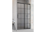 Drzwi prysznicowe do wnęki Radaway Idea Black DWJ Factory, prawe, 100cm, przesuwne, szkło przejrzyste, profil czarny
