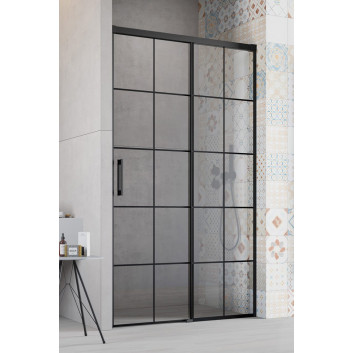 Drzwi prysznicowe do wnęki Radaway Idea Gold DWJ, lewe, 100cm, przesuwne, szkło przejrzyste, profil złoty