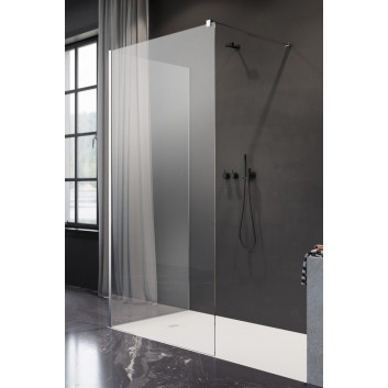 Kabina prysznicowa walk-in Radaway Modo New Black II z wieszakiem, 160x200cm, szkło przejrzyste, profil czarny