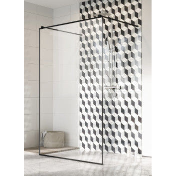 Ścianka Walk-In Radaway Modo New Black I 120 118x200cm, czarny, szkło przejrzyste