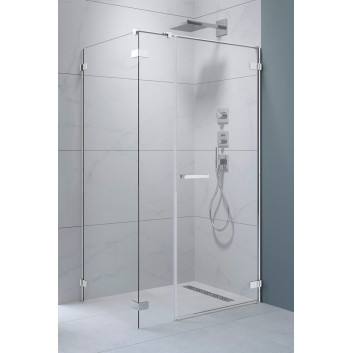 Front kabiny prysznicowej Radaway Arta KDJ II, lewy, 140x200cm, szkło przejrzyste, profil Chrome+