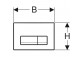 Przycisk uruchamiający Geberit Sigma50, spłukiwanie dwudzielne, szkło, czarny/czerwone złoto