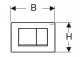 Przycisk uruchamiający Geberit Delta50, spłukiwanie dwudzielne, tworzywo sztuczne, chrom matowy