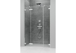 Dzwi prysznicowe do wnęki Radaway Arta DWJS, lewe, 130x200cm, szkło przejrzyste, profil Chrome+