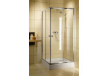 Kwadratowa kabina prysznicowa Radaway Classic C, 90x90cm, rozsuwana, szkło brązowe, profil chrom