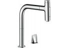 Bateria kuchenna Hansgrohe Metris Select M71, 2-otworowa, jednouchwytowa, wyciągana wylewka, 2jet, sBox - chrom