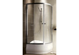 Półokrągła kabina prysznicowa Radaway Premium A 1700, 80x80cm, rozsuwana, szkło satynowe, profil chrom
