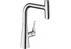 Bateria kuchenna Hansgrohe Metris Select M71, jednouchwytowa, wyciągana wylewka, 2jet, sBox - chrom
