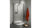 Półokrągła kabina prysznicowa Radaway Premium A 1700, 90x90cm, rozsuwana, szkło fabric, profil chrom