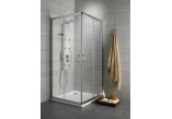 Kwadratowa kabina prysznicowa Radaway Premium Plus C, 80x80cm, rozsuwana, szkło fabric, profil chrom