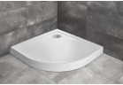 Brodzik akrylowy, półokrągły Radaway DOROS A Compact 80x80, stone biały