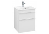 Szafka podumywalkowa Villeroy&Boch Venticello, 466x590x400mm, uchwyty białe, biały mat