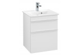 Szafka podumywalkowa Villeroy&Boch Venticello, 466x590x400mm, uchwyty białe, biały mat
