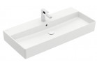 Umywalka ścienna Villeroy & Boch Memento 2.0, 100x47cm, z przelewem, otwór na baterię, Stone White CeramicPlus