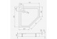 Brodzik prostokątny Radaway Doros F Compact, 140x80cm, akrylowy, stone biały